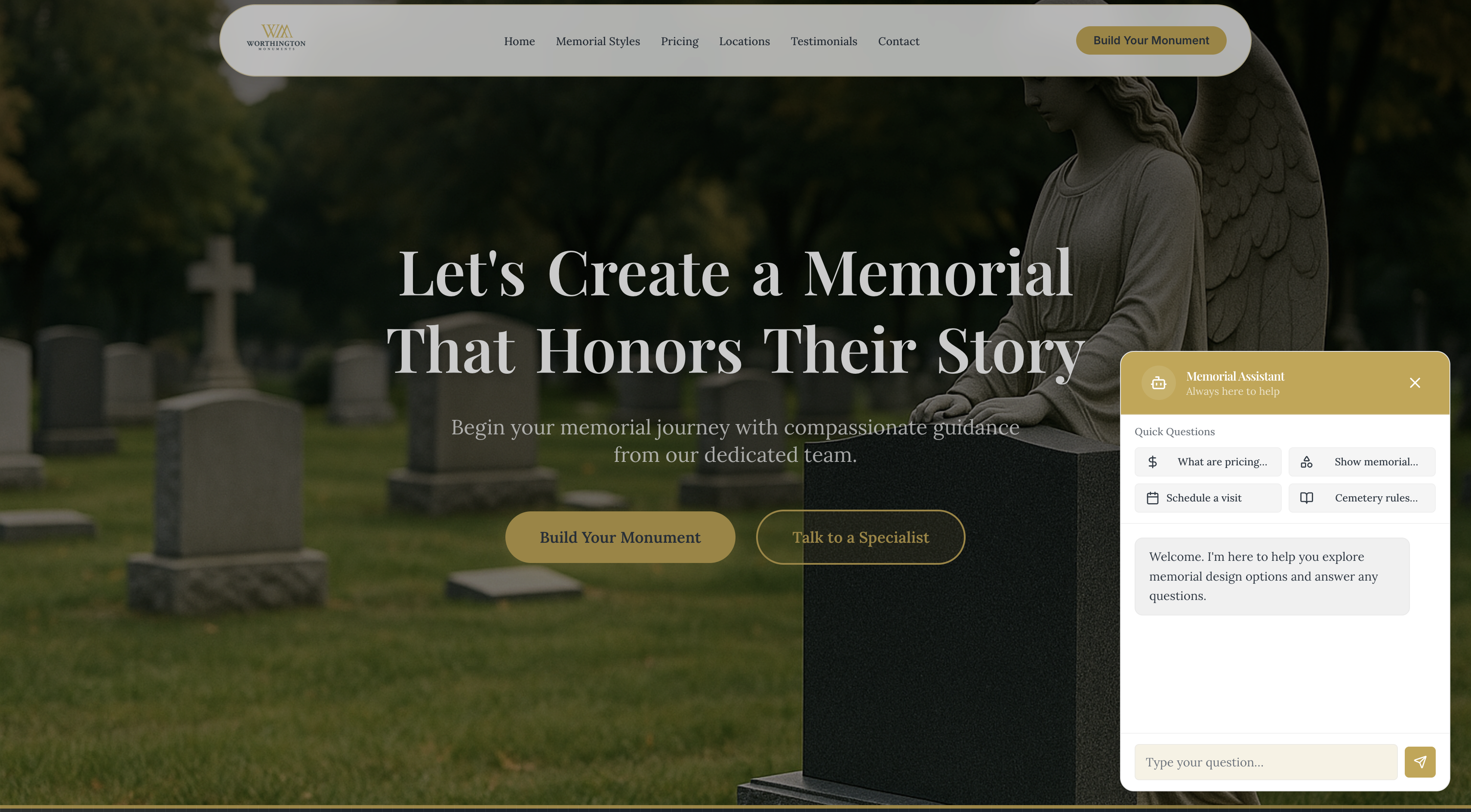 Worthington Monuments